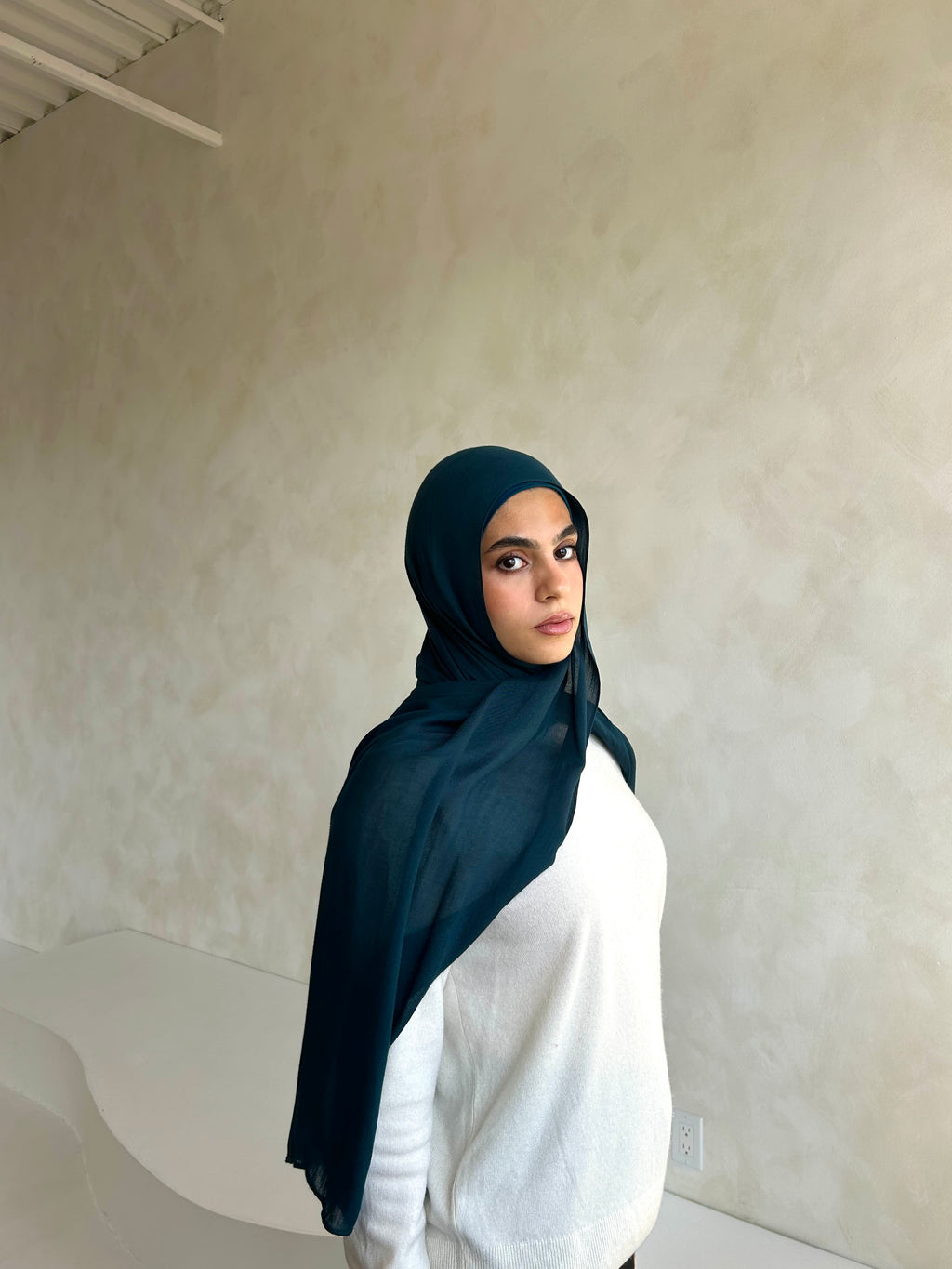 Stormy Lagoon - Premium Modal Hijab & Undercap Set