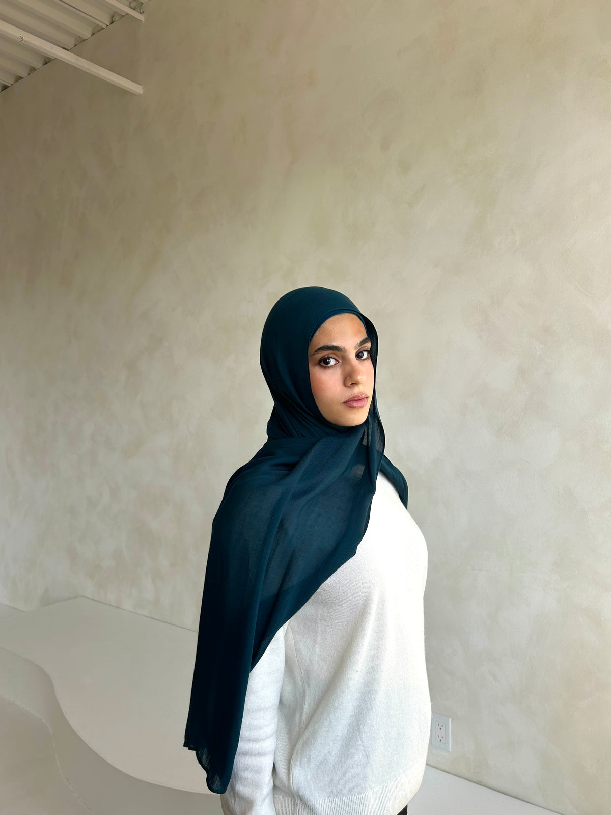 Stormy Lagoon - Premium Modal Hijab & Undercap Set