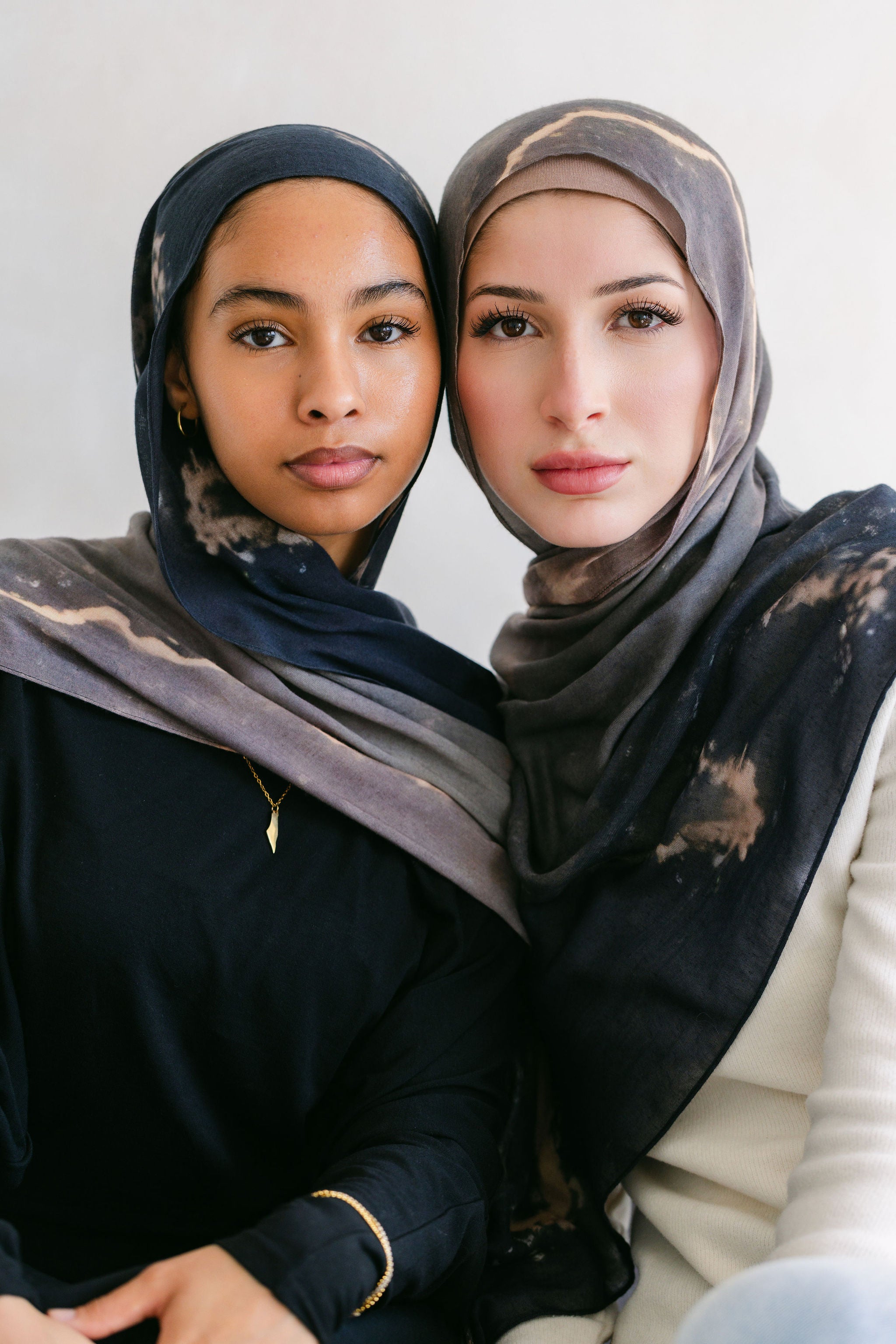Close-up of polished marble stone showcasing natural veining and texture, from Threads by Farah's branding photoshoot.