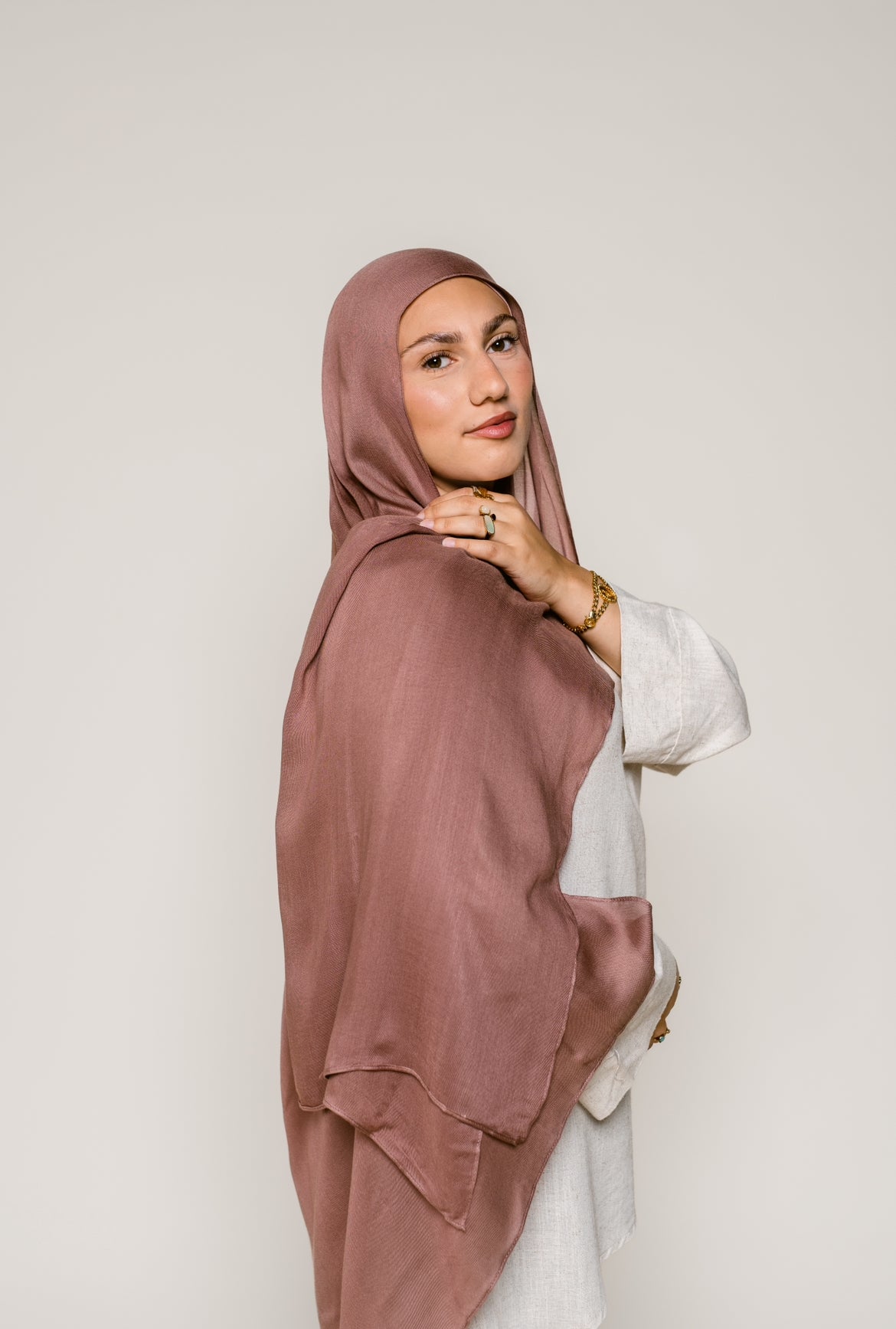 Dusty Mauve - Premium Modal Hijab & Undercap Set - Threads by Farah