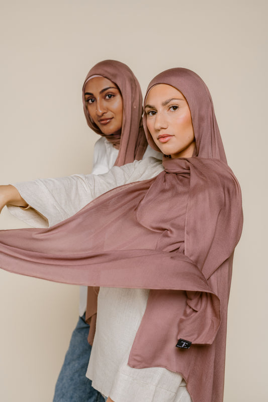 Dusty Mauve - Premium Modal Hijab & Undercap Set