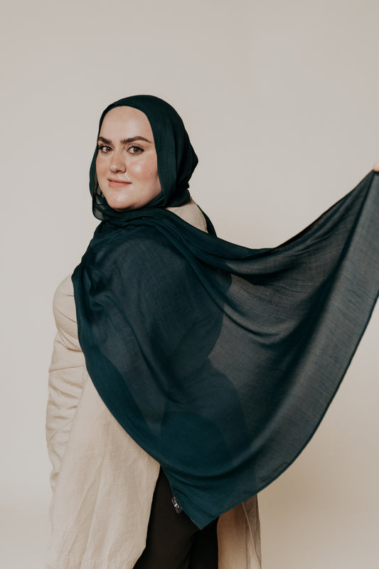 Stormy Lagoon - Premium Modal Hijab & Undercap Set