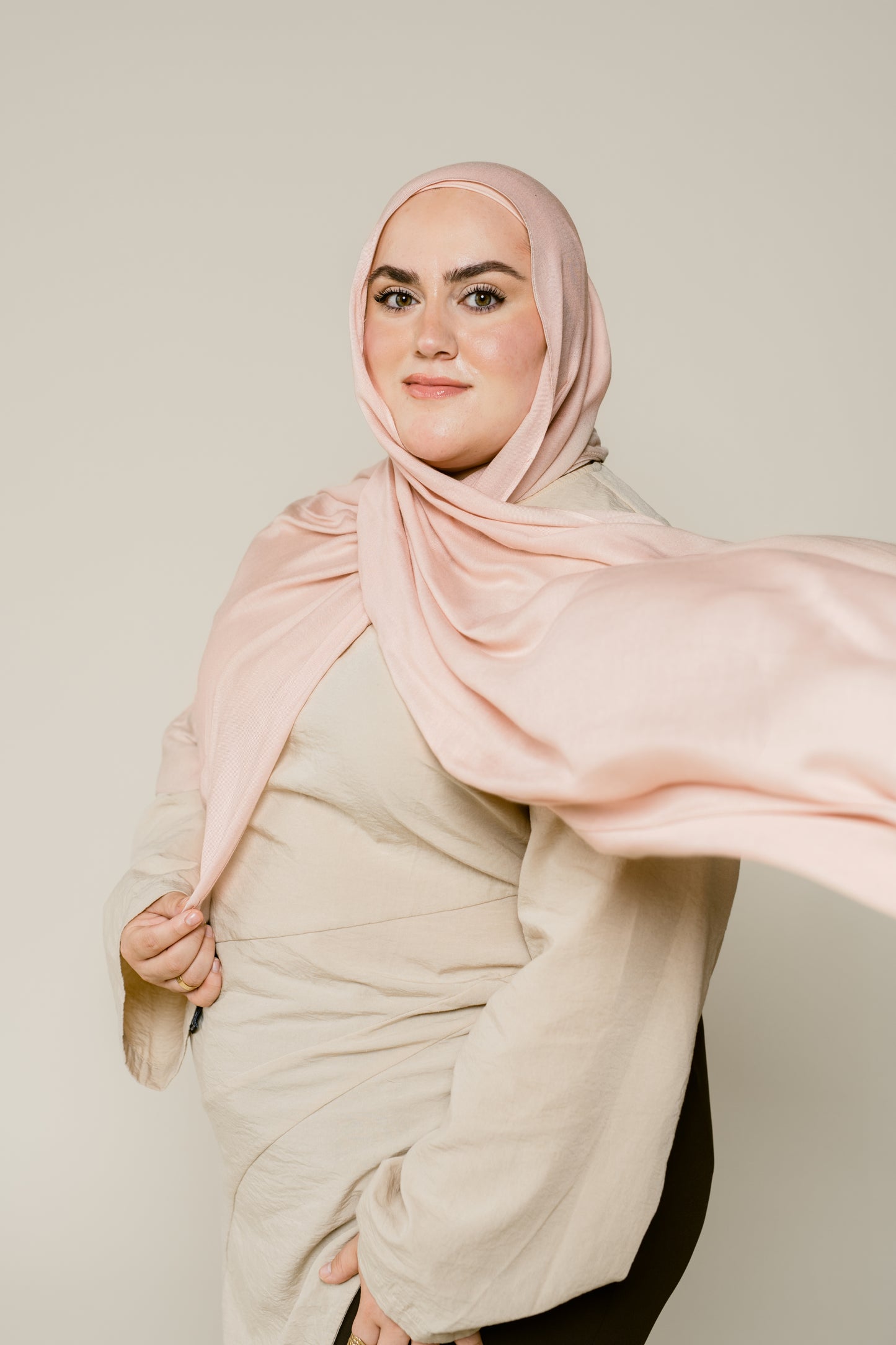 Petal Beige - Premium Modal Hijab & Undercap Set - Threads by Farah
