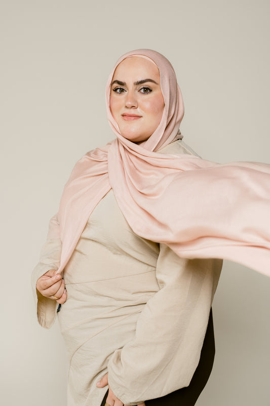 Petal Beige - Premium Modal Hijab & Undercap Set