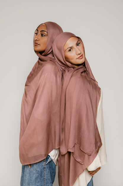 Dusty Mauve - Premium Modal Hijab & Undercap Set - Threads by Farah