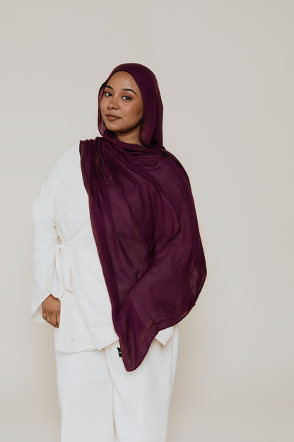 Grape Jelly - Premium Modal Hijab & Undercap Set - Threads by Farah